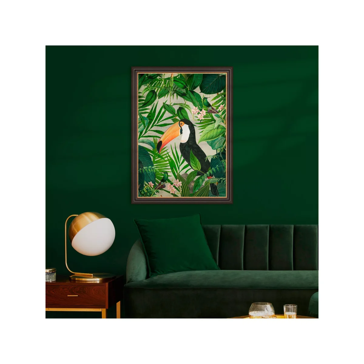 Andrea Haase - Jungle Toucan Framed Print, 77 x 57cm, Green/Multi – image 2