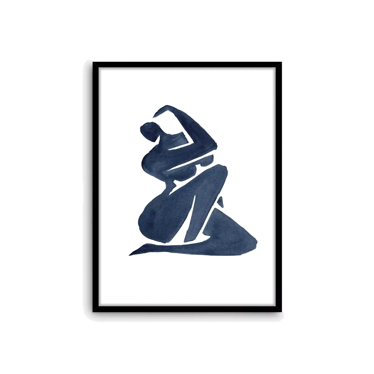 Mike Koubou - 'Temptation' Framed Print, 83.5 x 63.5cm, Blue – image 1