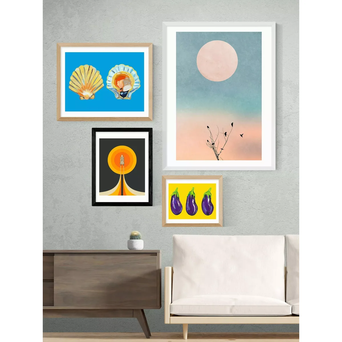 EAST END PRINTS Jazzberry Blue 'Upward' Framed Print – image 2