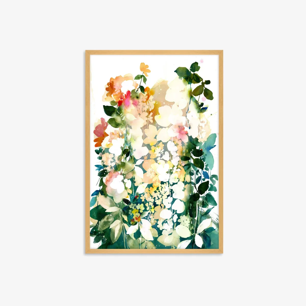 Ingrid Sanchez - 'Soulful Yellow Garden' Framed Print, 62 x 42cm, Green/Multi – image 1