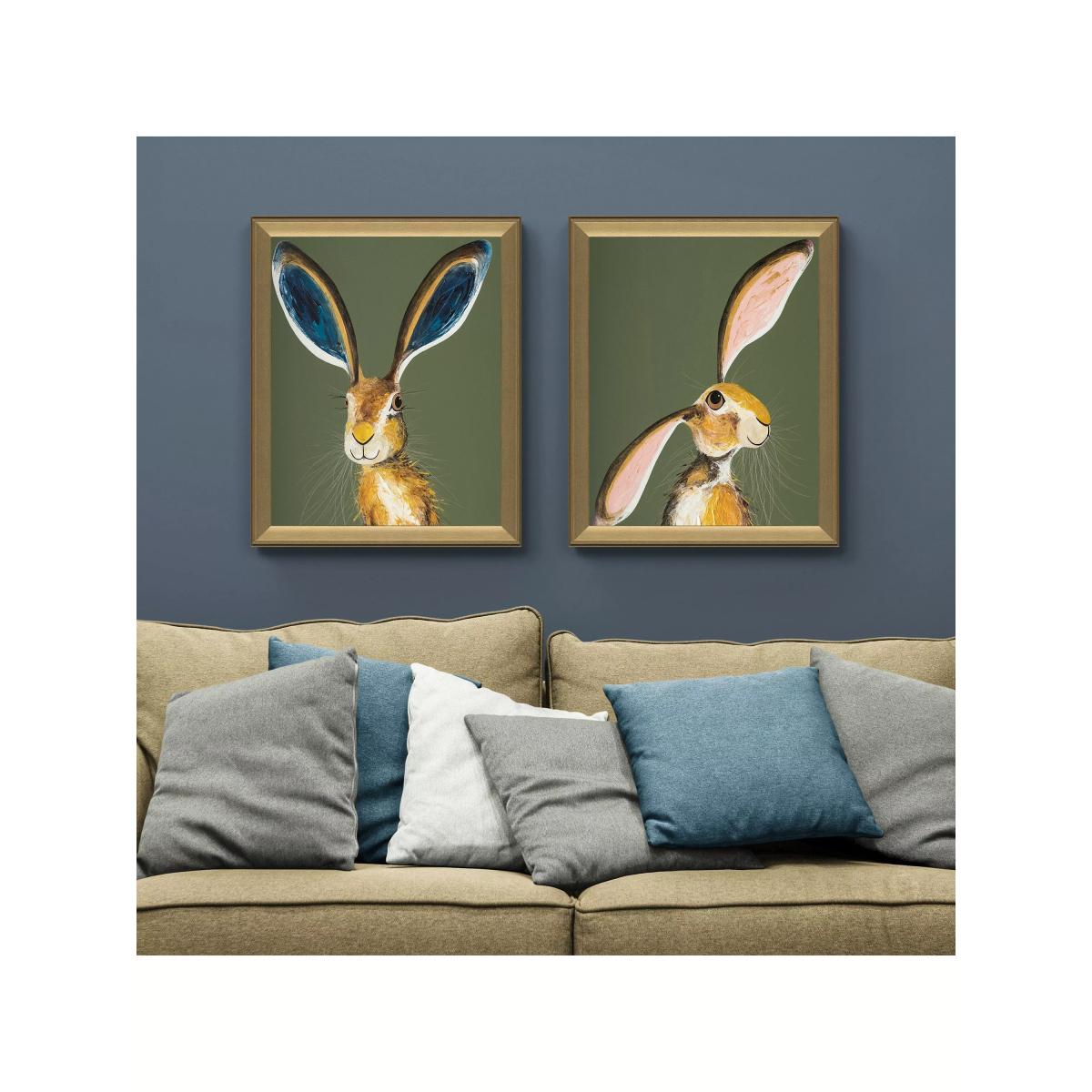 John Lewis Quinn Russell 'Marley & Maisie' Framed Print, Set of 2, 55 x 45cm, Green – image 2