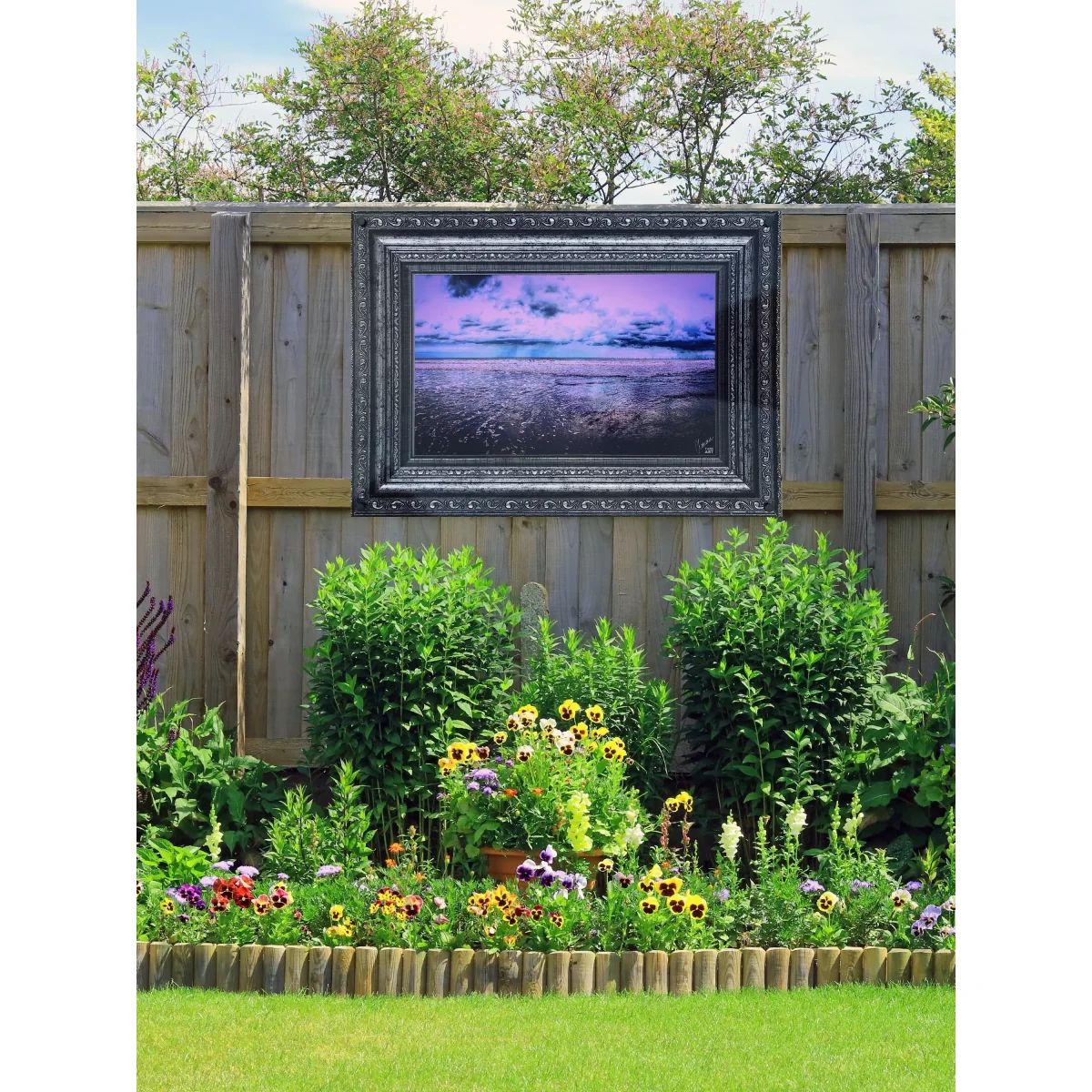 YARDART - Charlotte Clemence 'Her Favourite Place' Outdoor Framed Print, 71 x 91cm, Purple – image 3