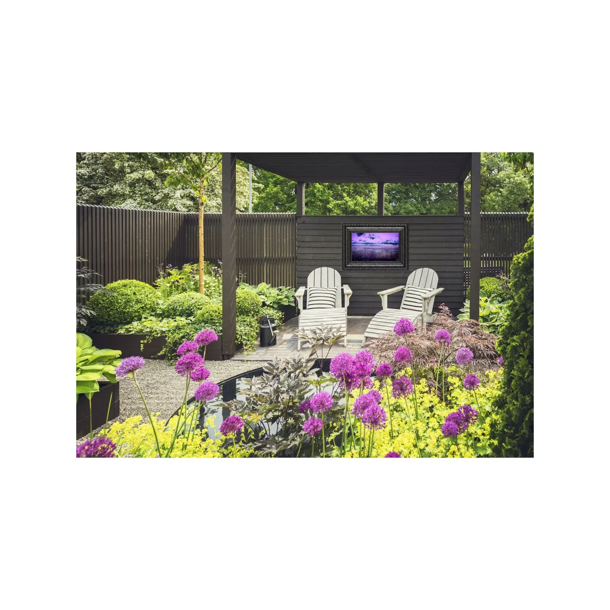 YARDART - Charlotte Clemence 'Her Favourite Place' Outdoor Framed Print, 71 x 91cm, Purple – image 5
