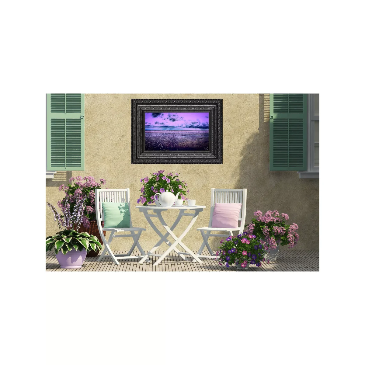 YARDART - Charlotte Clemence 'Her Favourite Place' Outdoor Framed Print, 71 x 91cm, Purple – image 6
