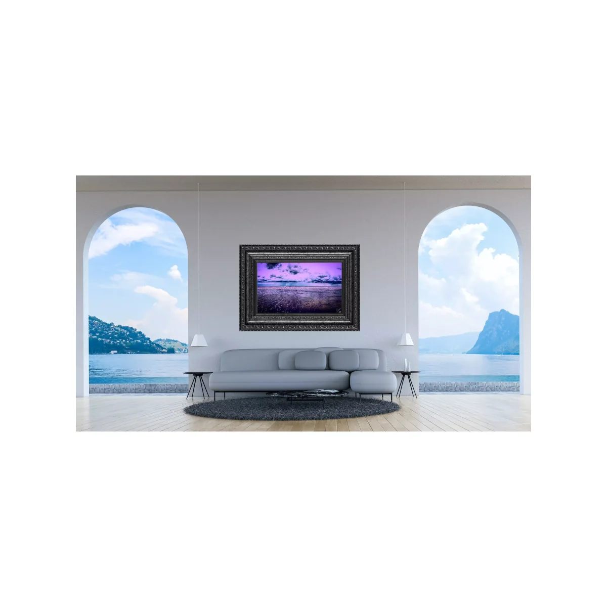 YARDART - Charlotte Clemence 'Her Favourite Place' Outdoor Framed Print, 71 x 91cm, Purple – image 7