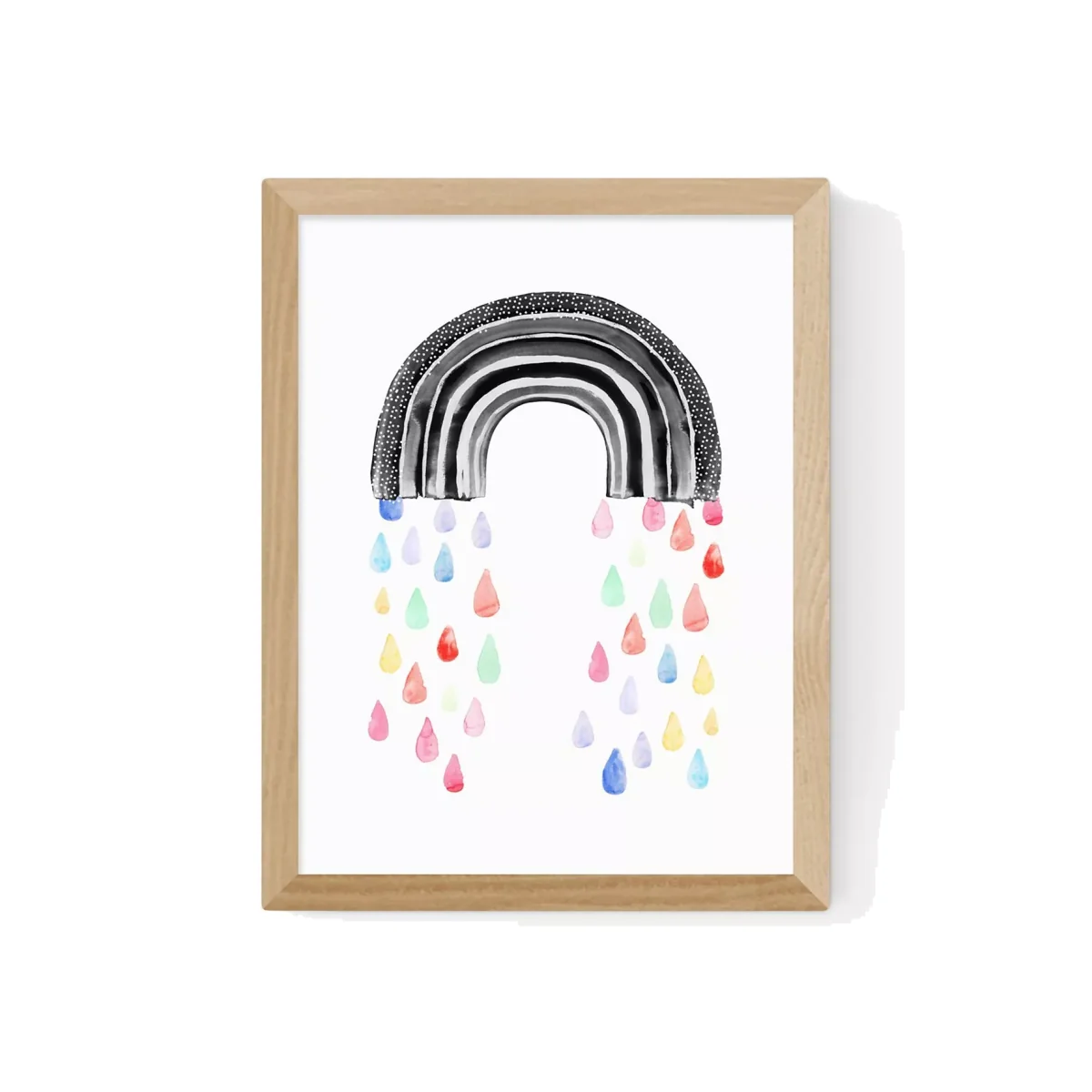 EAST END PRINTS Wonder & Rah 'Rainbow Rain' Framed Print
