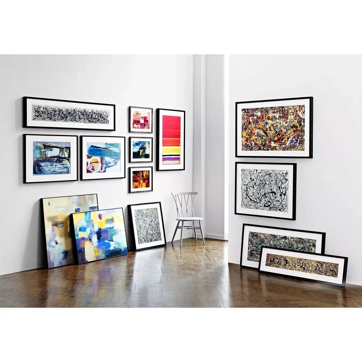 Jackson Pollock - Summertime Framed Print & Mount, 39 x 150cm, Multi – image 2