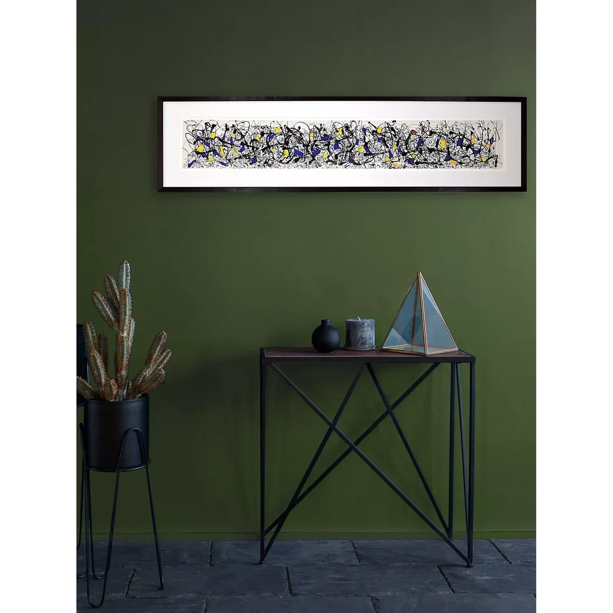 Jackson Pollock - Summertime Framed Print & Mount, 39 x 150cm, Multi – image 4