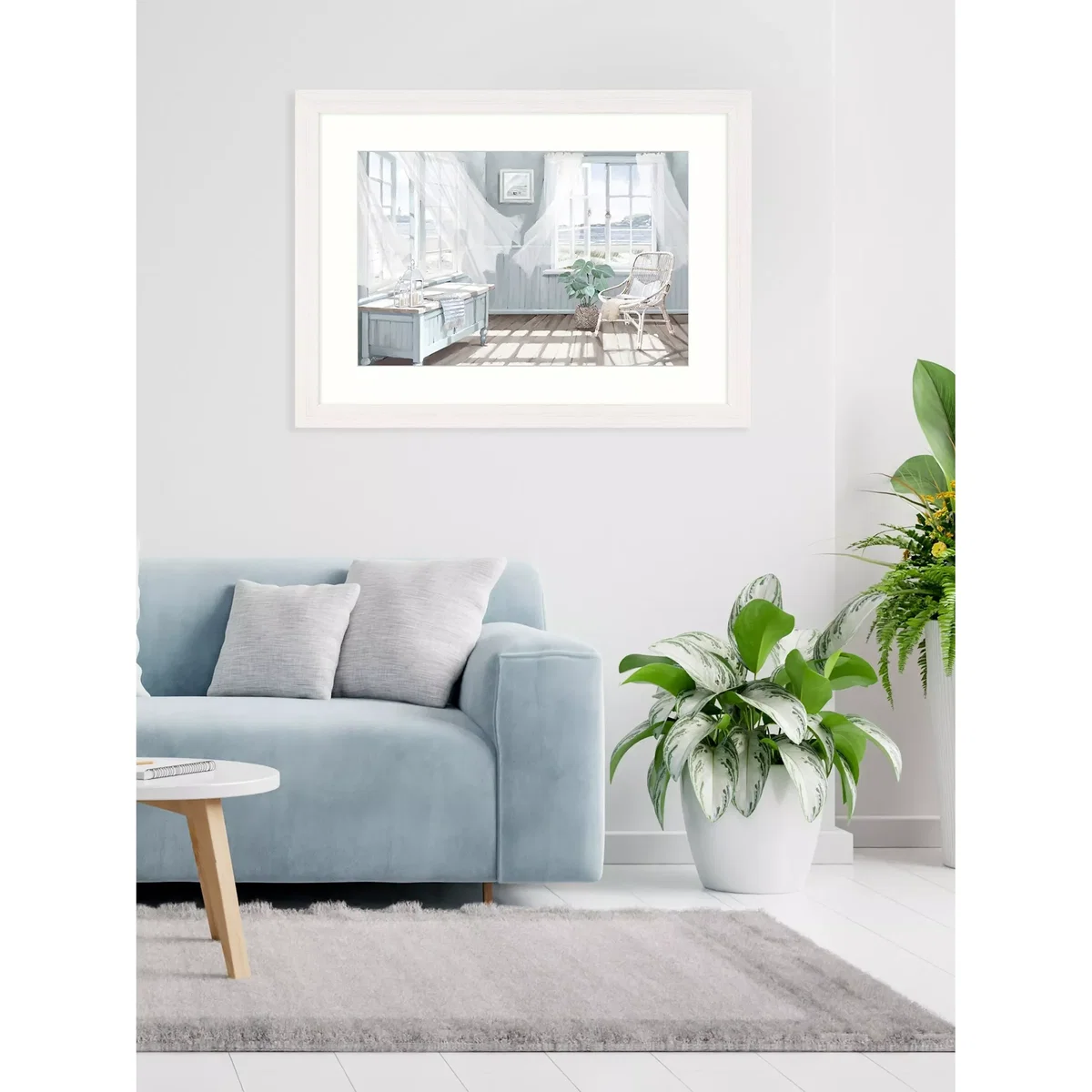 Richard Macneil - 'Salt Winds' Framed Print & Mount, 57 x 77cm, Blue – image 2