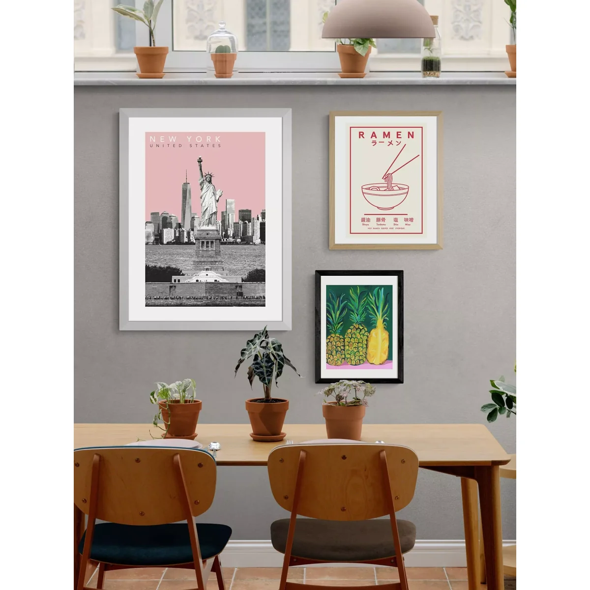EAST END PRINTS Becks Norf Design 'New York Pink' Framed Print – image 2