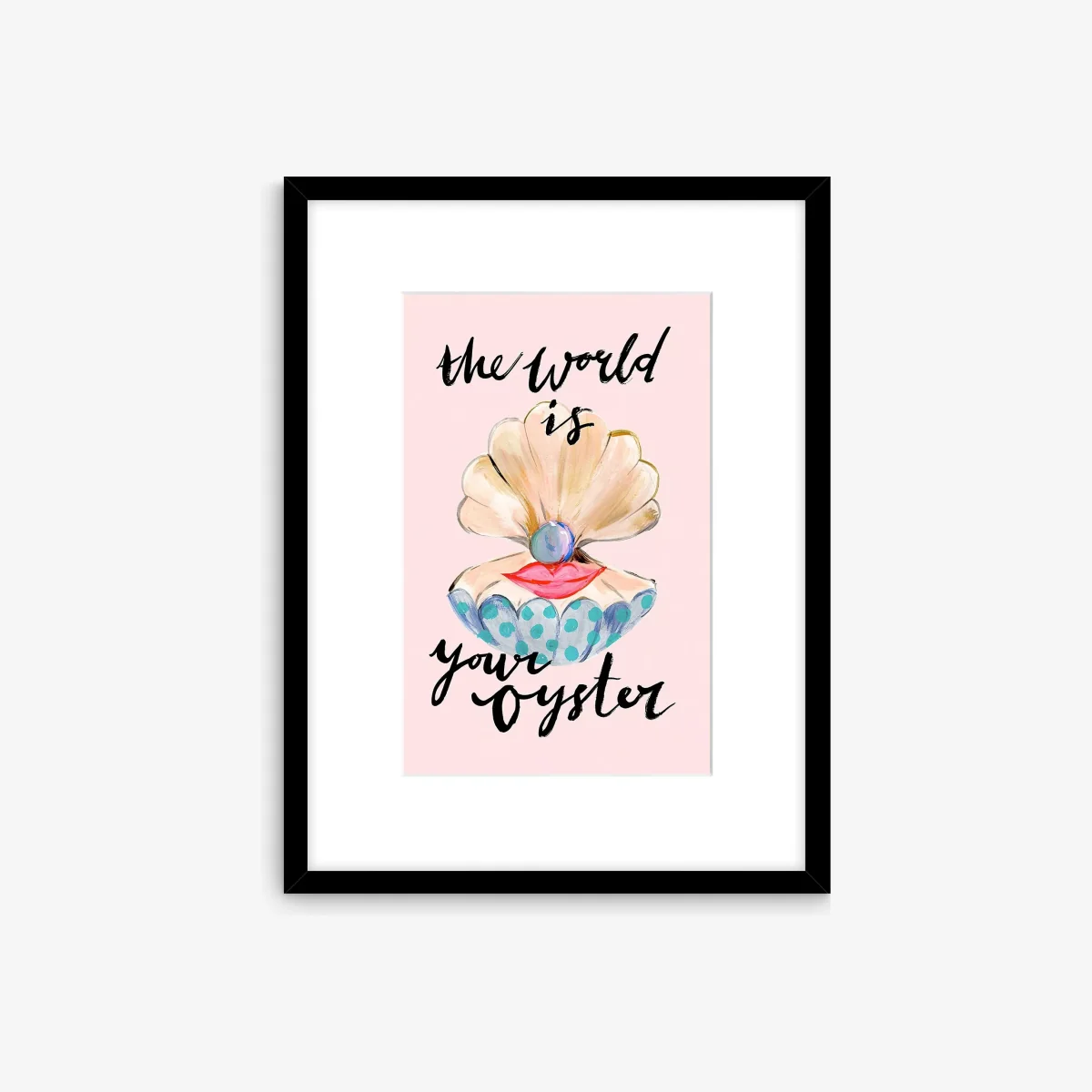 Eleanor Bowmer 'World Is Your Oyster' Shell Framed Print & Mount, 42 x 32cm, Pink/Multi – image 1