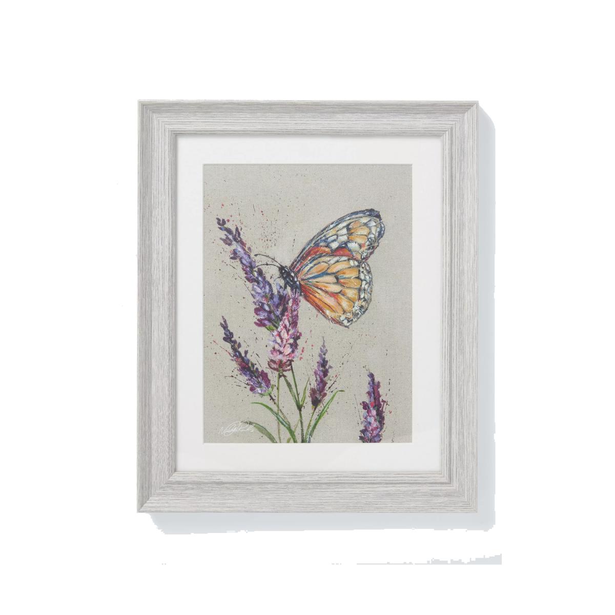 John Lewis Nicola Jane Rowles 'Butterfly' Framed Print & Mount, 35 x 29cm, Grey – image 1