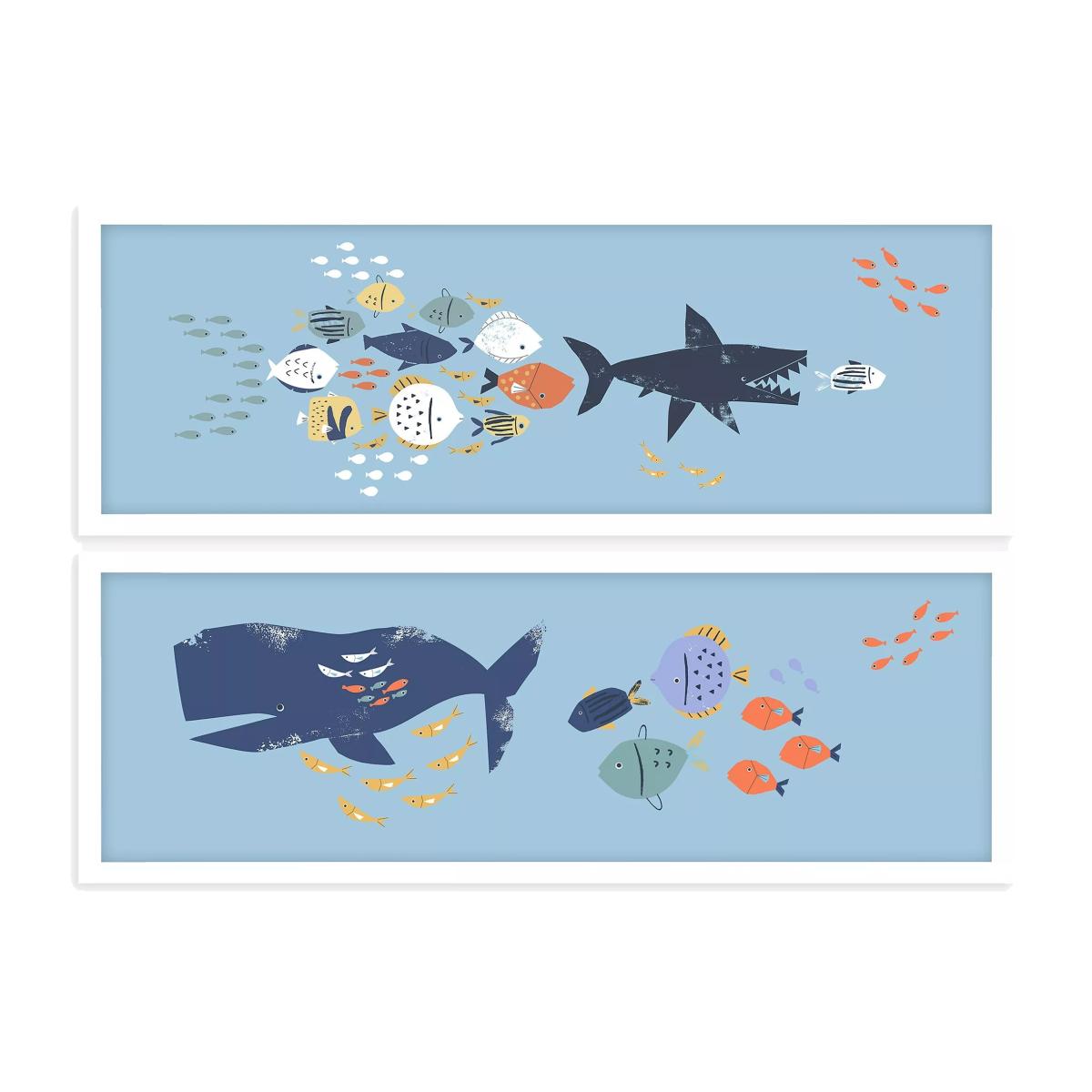 little home at John Lewis Under The Sea Wall Art, Set of 2, 60 x 20cm – image 1