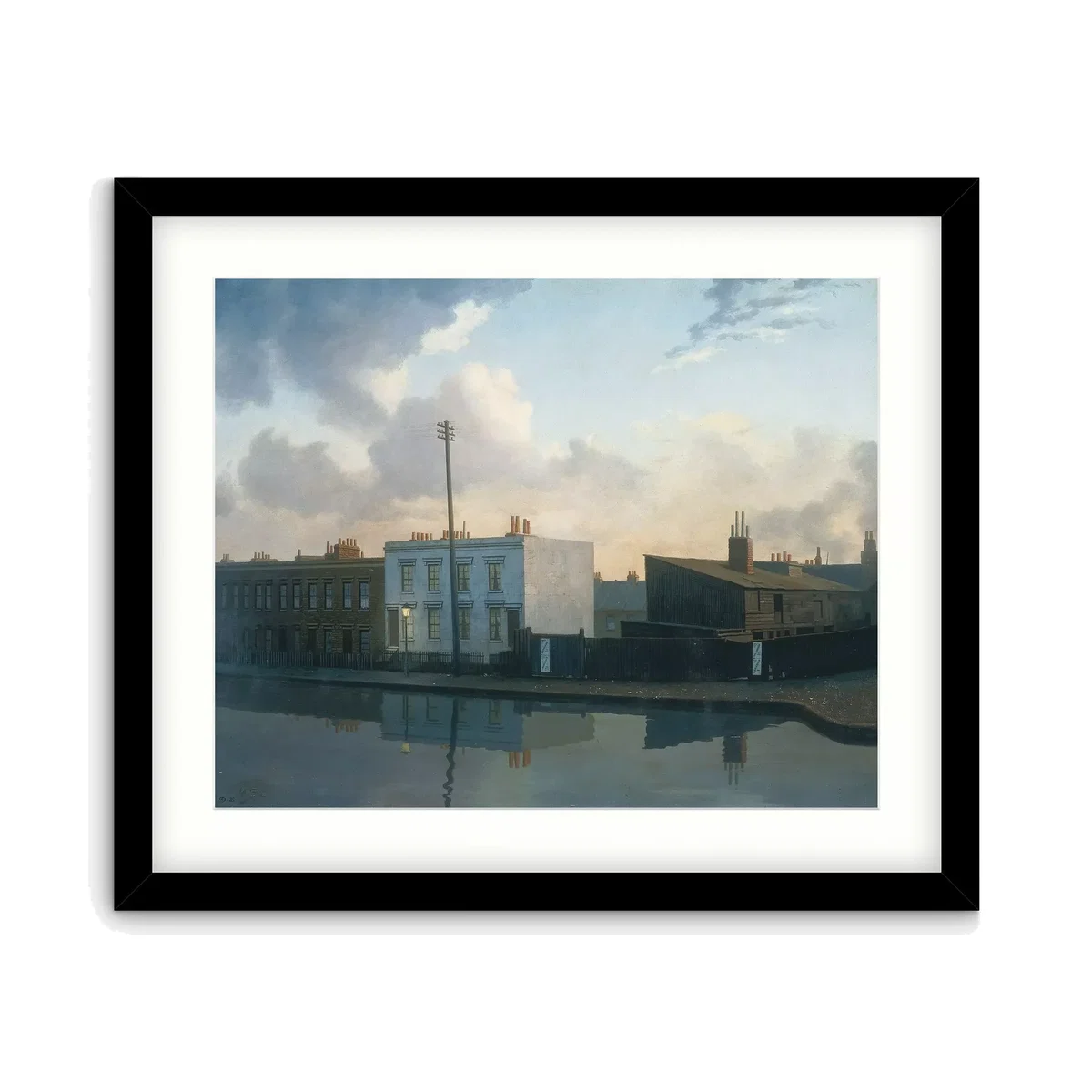 John Lewis & Partners + Tate Algernon Newton 'The Surrey Canal, Camberwell' London Wood Framed Print & Mount, 54 x 64cm
