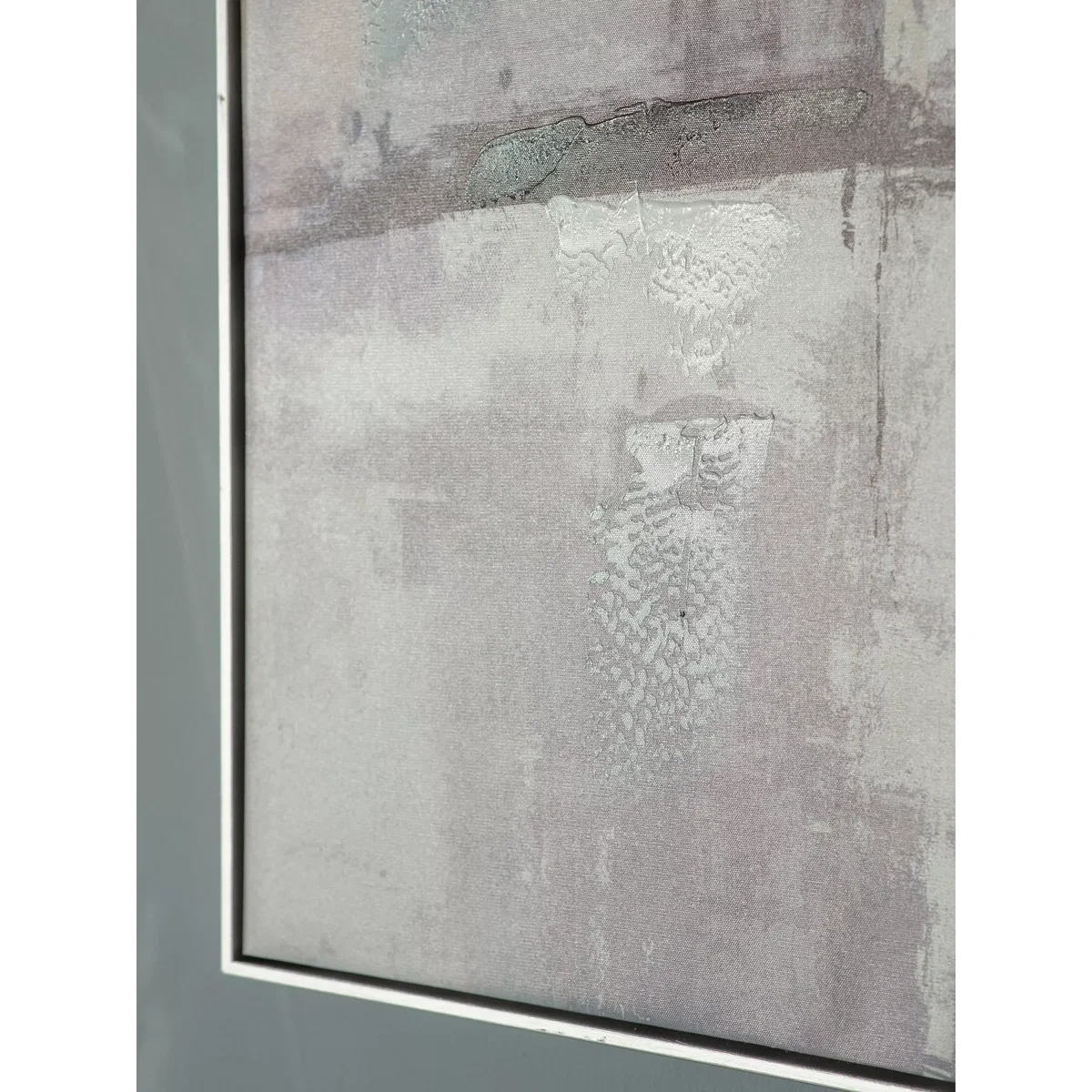 Urban City Skyline - Abstract Framed Canvas Print, 102.5 x 102.5cm, Grey/White – image 3