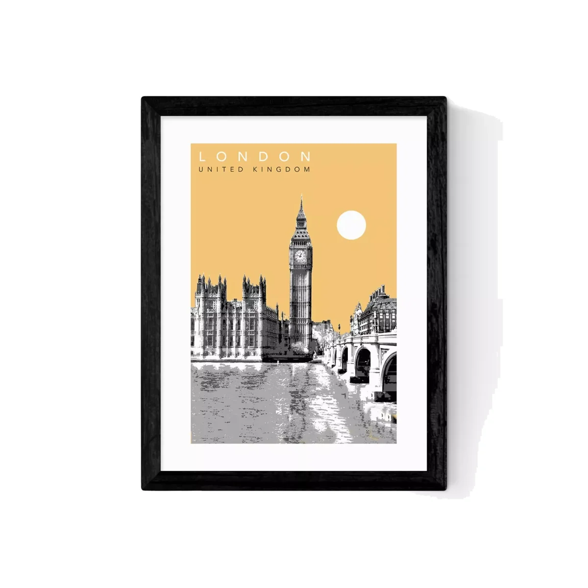 EAST END PRINTS Becks Norf Design 'London' Framed Print – image 1
