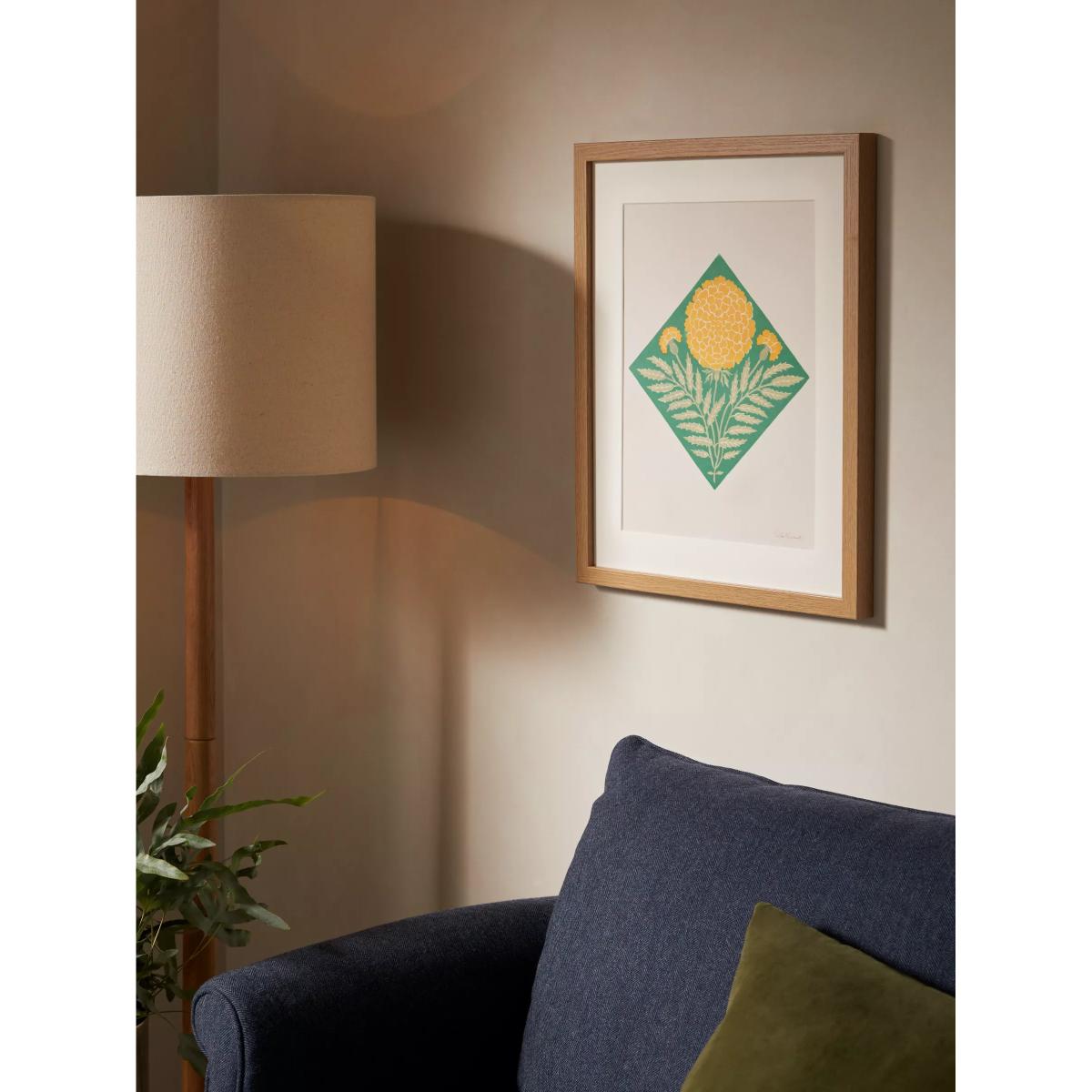 Ellen Merchant - 'Marigold' Framed Print & Mount, 53.5 x 43.5cm, Green/Multi – image 2