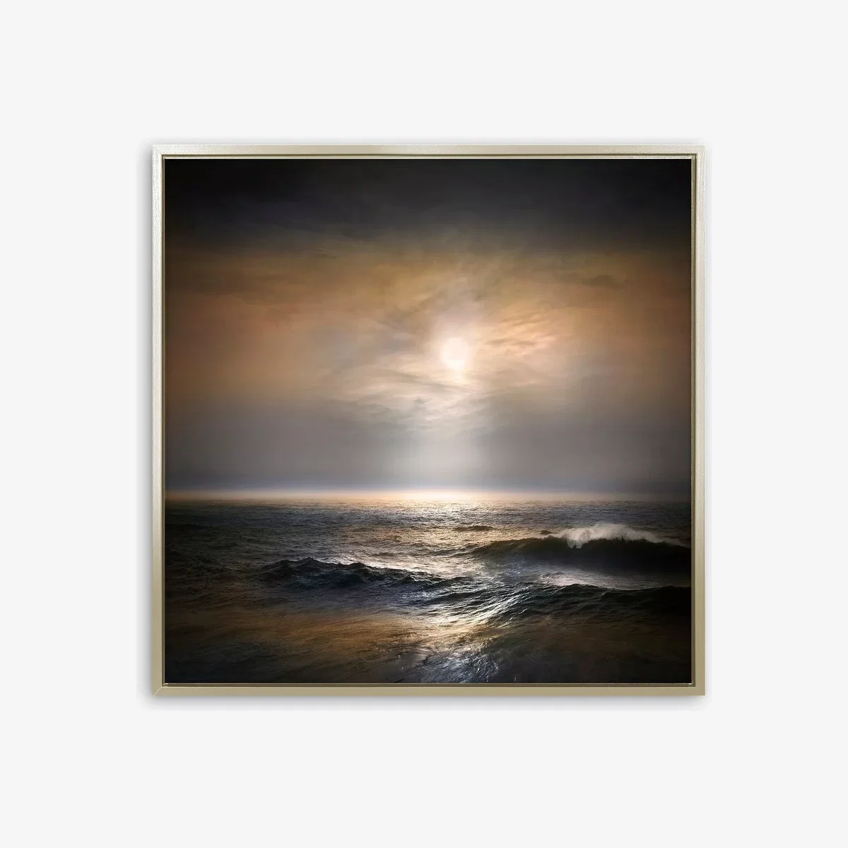 William Vanscoy - 'Hello Goodbye' Framed Canvas Print, 104.5 x 104.5cm, Orange/Multi