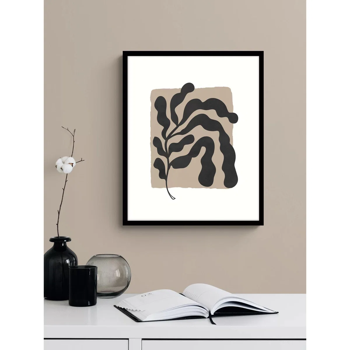 John Lewis ANYDAY 'Natural Study' Framed Print, 52 x 42cm, Black – image 2