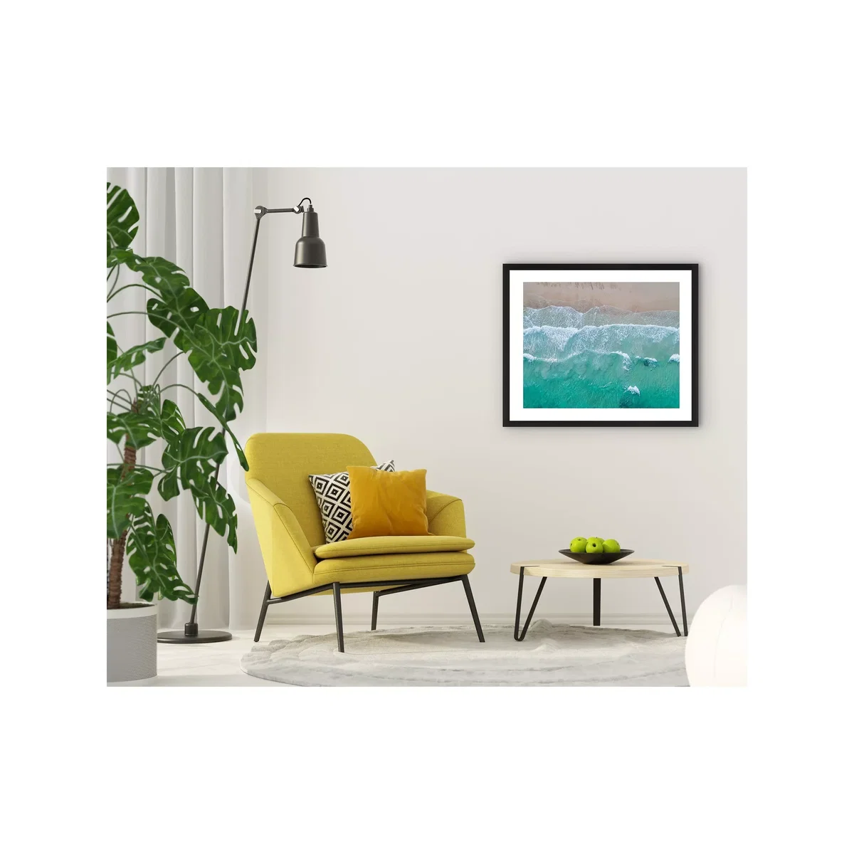 Shore - Framed Print & Mount, 56 x 66cm, Green – image 4