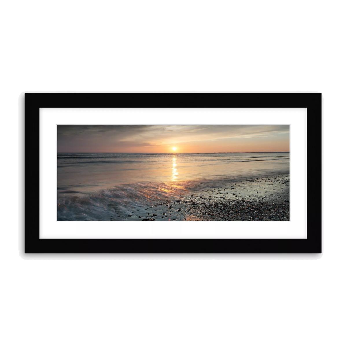 John Lewis Mike Shepherd 'Ebb & Flow' Framed Print & Mount, 23.5 x 43.5cm, Orange/Multi – image 1
