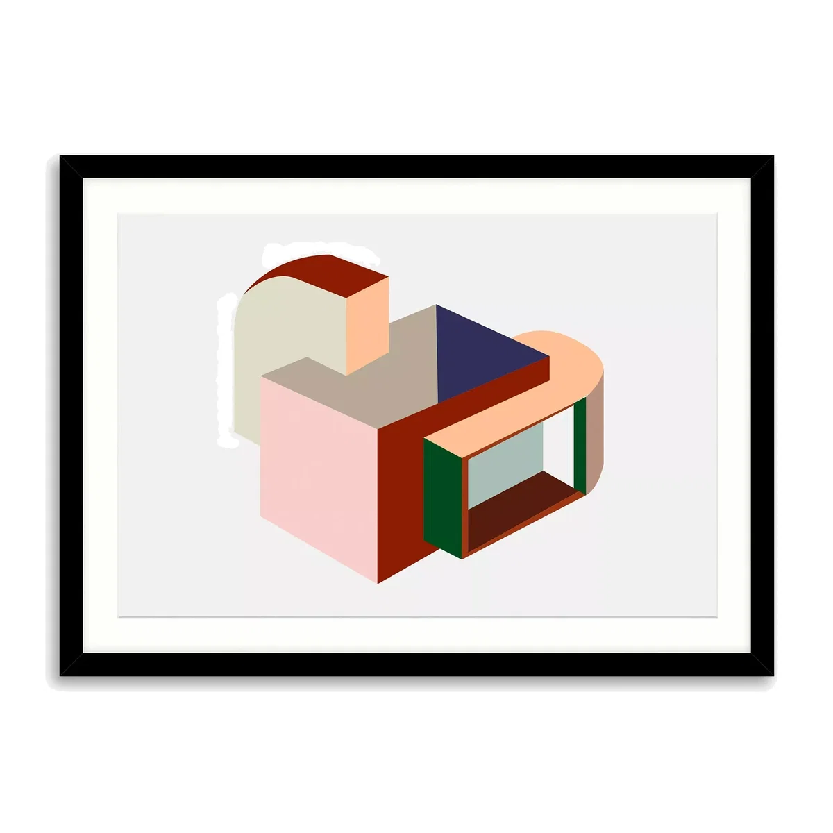 Enye Studio - 'Fabrications' Framed Print & Mount, 74.5 x 54.5cm, Multi – image 1