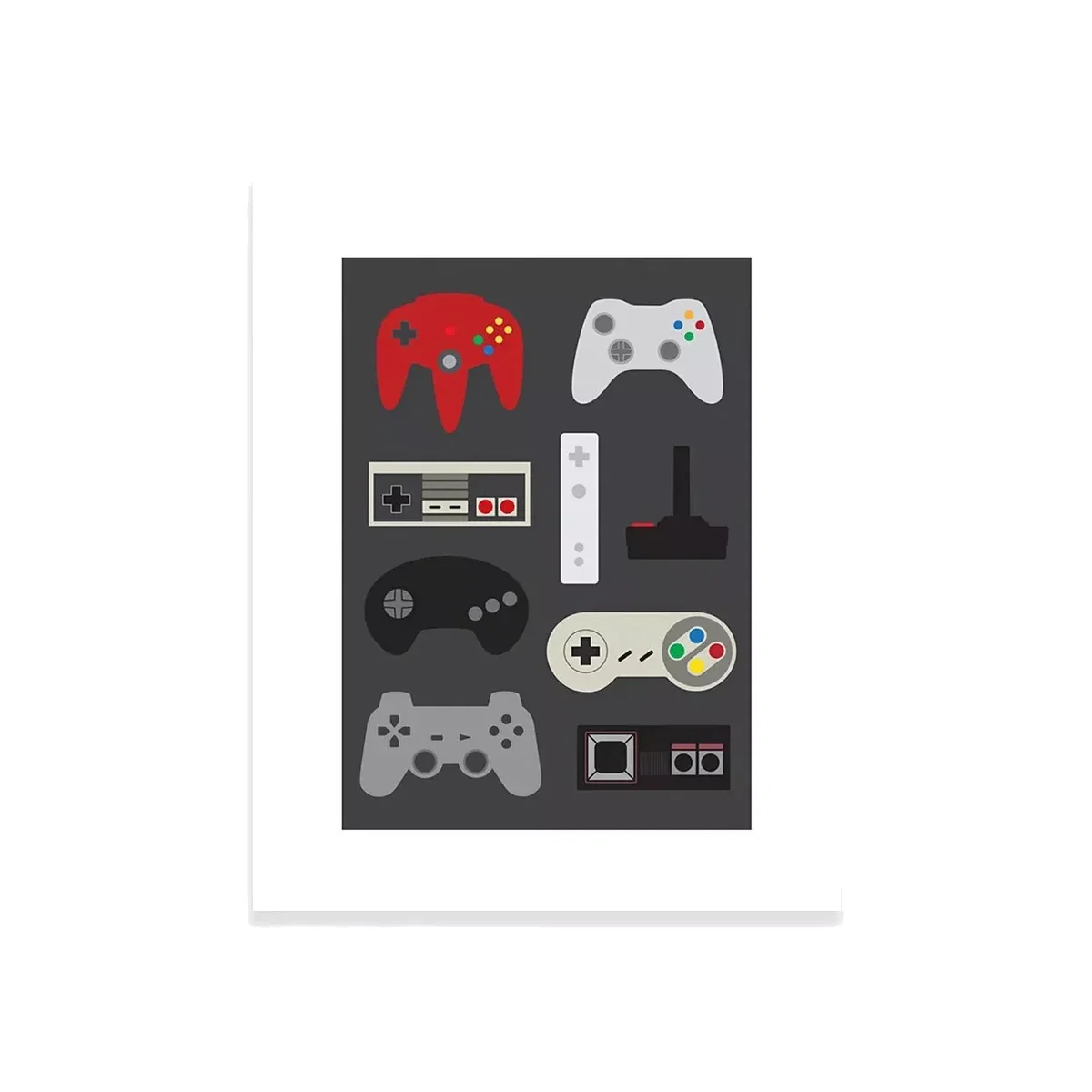Jeremy Harnell - 'Generations' Gamer Consoles Unframed Print & Mount, 50 x 40cm, Grey/Multi