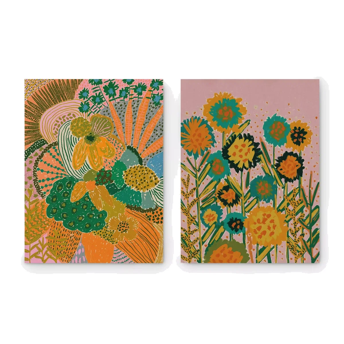 EAST END PRINTS Alisa Galitsyna 'In Bloom' Unframed Print, Set of 2, 40 x 30cm, Pink/Multi