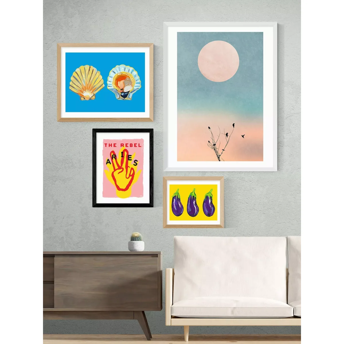 EAST END PRINTS Sophie Ward 'Aries The Rebel' Framed Print – image 2