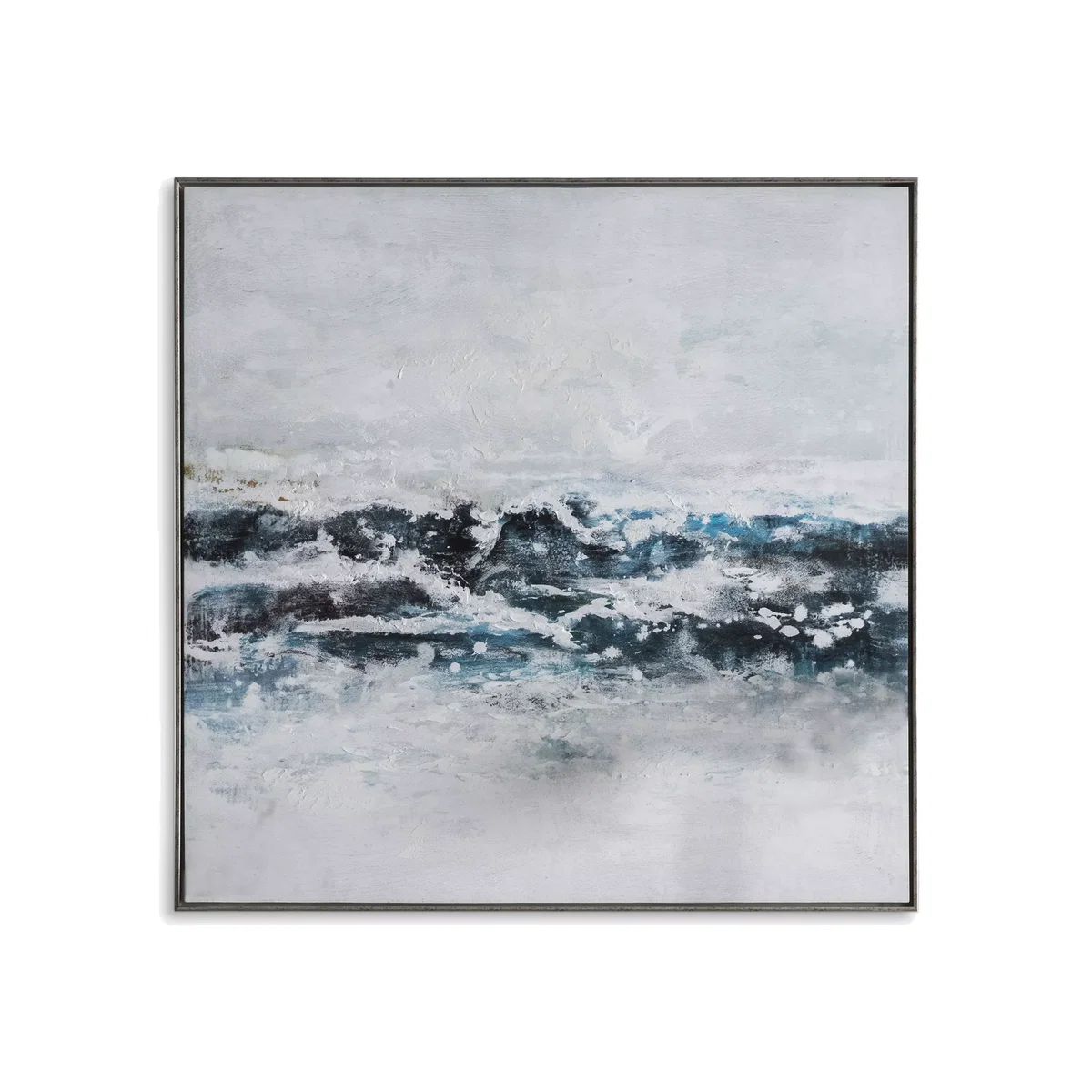 Pacific Ocean Waves - Framed Canvas Print, 102.5 x 102.5cm, Blue – image 1
