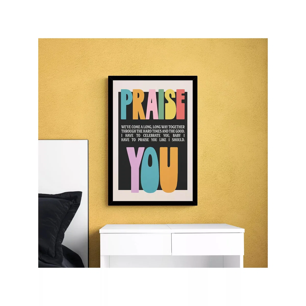 John Lewis Hollie Graphik 'Praise You' Framed Print, 63.5 x 43.5cm, Multi – image 2