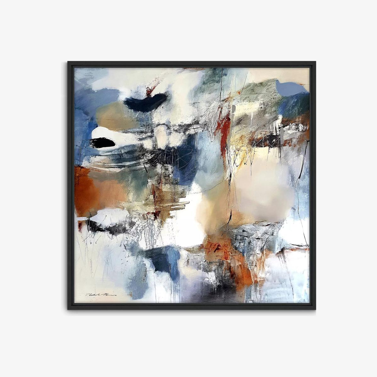 John Lewis Natasha Barnes 'Continuation' Framed Canvas Print, 64 x 64cm, Blue/Multi – image 1