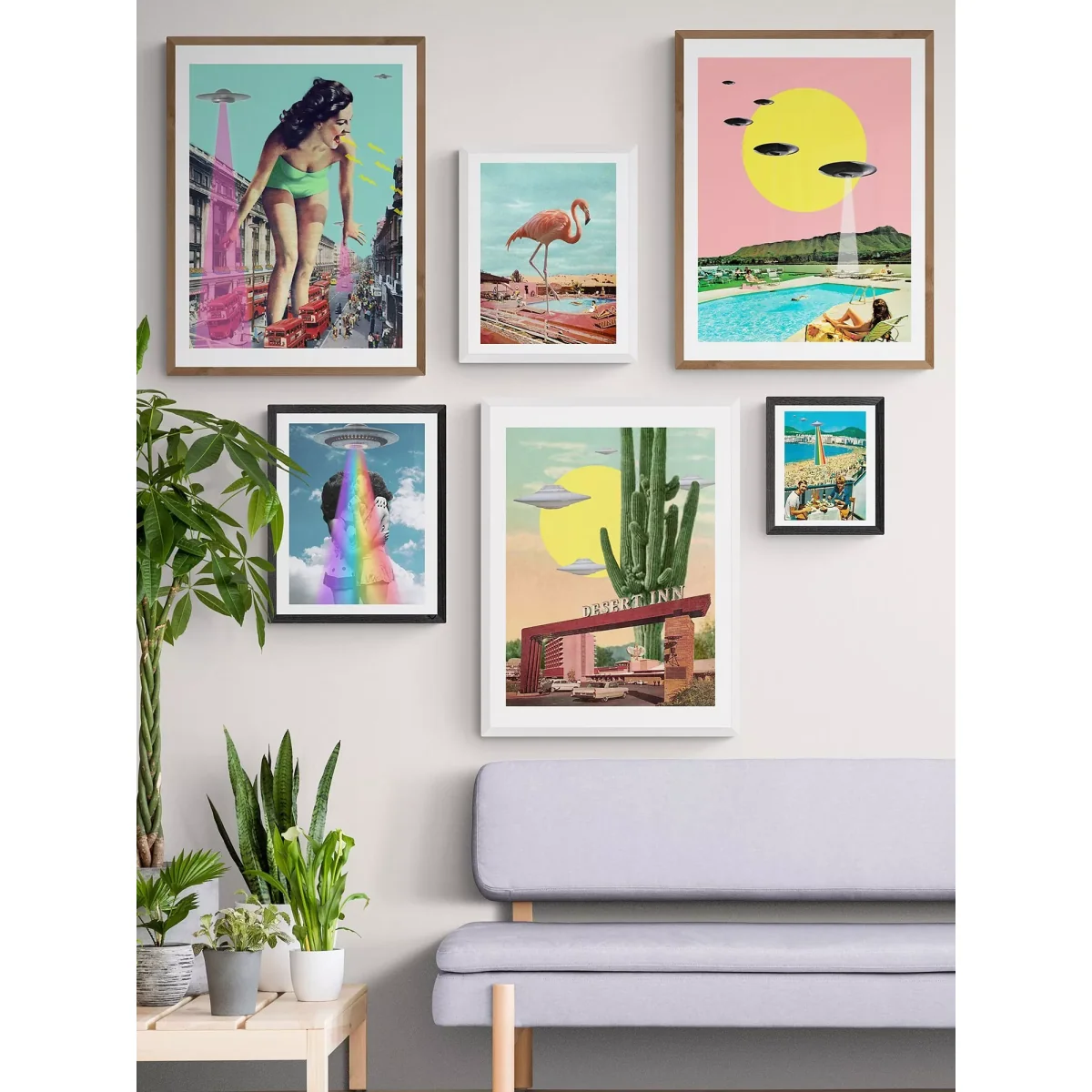 EAST END PRINTS MsGonzalez 'Flamingo on Holiday' Framed Print – image 2