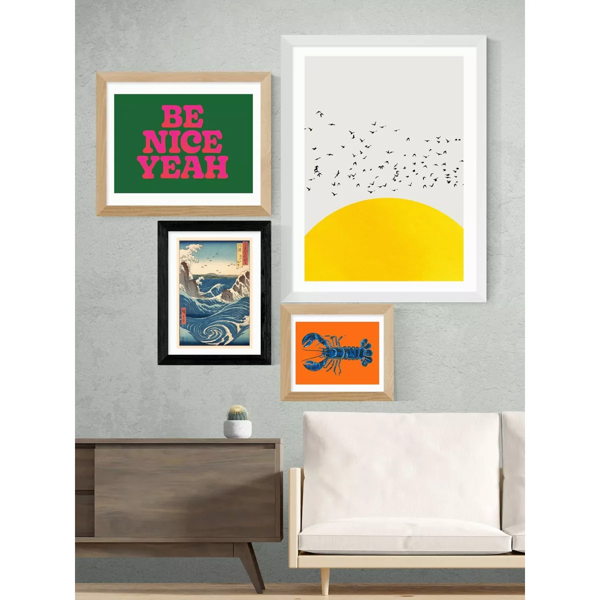 EAST END PRINTS Ando Hiroshige 'Stormy Sea' Framed Print – image 2