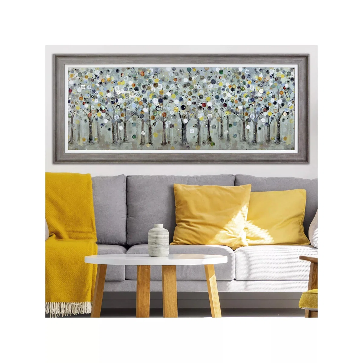 John Lewis Ulyana Hammond 'The Timekeeper' Framed Canvas, 72 x 167cm, Grey/Multi – image 2