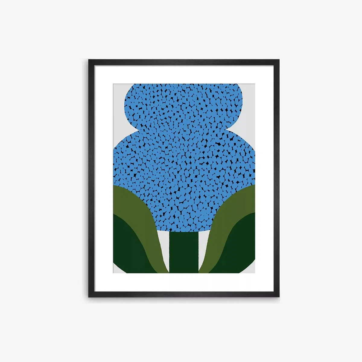 John Lewis Eija Vehvilainen 'January Flower' Framed Print, 80 x 60cm, Blue/Multi – image 1
