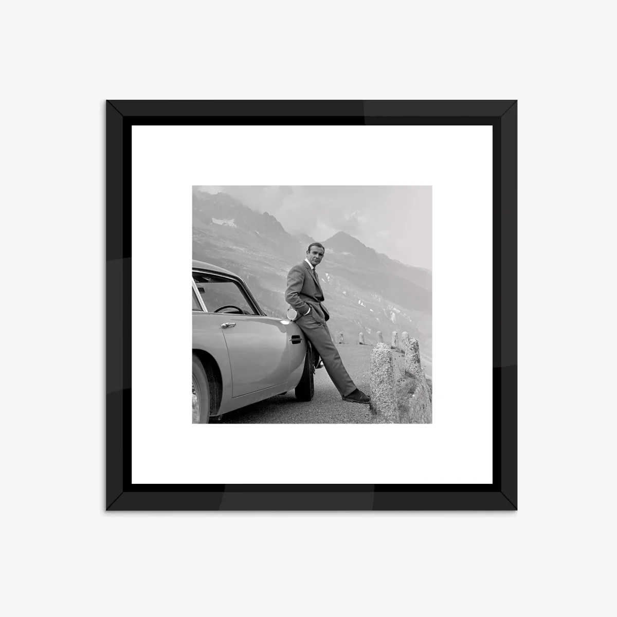 James Bond Aston Martin - Framed Print & Mount, 45.5 x 45.5cm – image 1