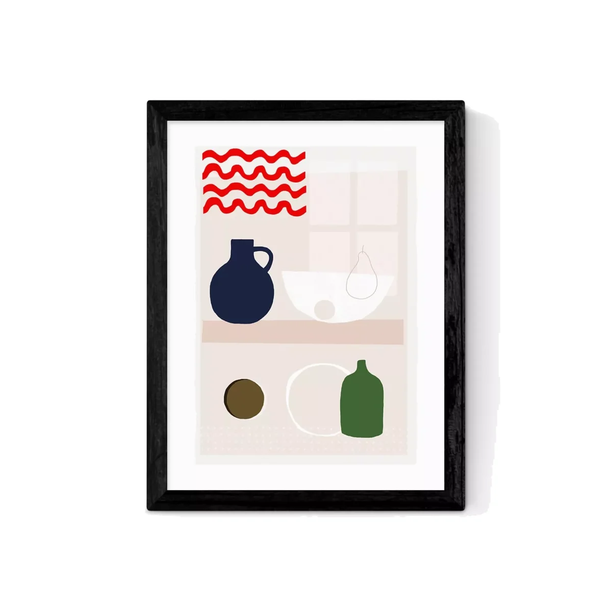 EAST END PRINTS Francesca Iannaccone 'Kettle's Yard Red Curtains' Framed Print – image 1