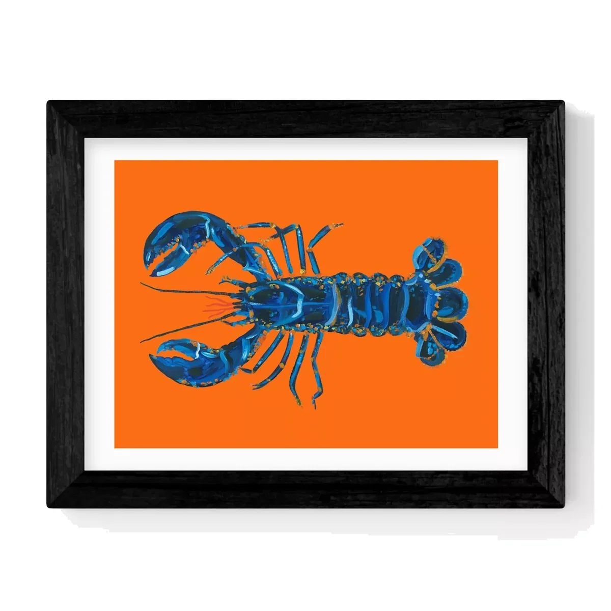 EAST END PRINTS Alice Staker 'Lobster on Orange' Framed Print – image 1