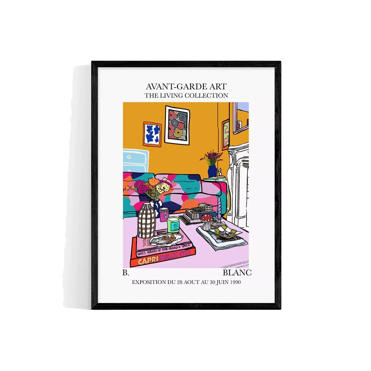 EAST END PRINTS BLANC Prints 'Living Room' Framed Print – image 1