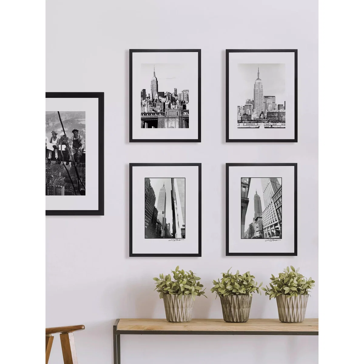 Brookpace Lascelles 'Empire State Building II' New York Framed Print & Mount, 50 x 40cm, Black/White – image 2