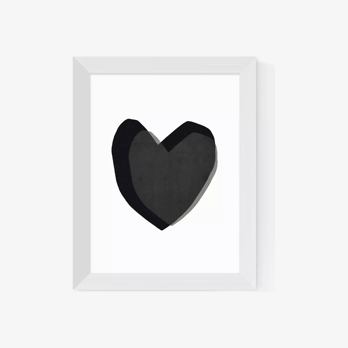EAST END PRINTS Seventy Tree 'Monochrome Heart' Framed Print