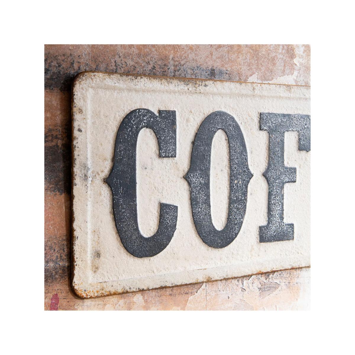 One.World Clovelly 'Coffee' Metal Wall Plaque, 33 x 90cm, Weathered Black – image 2