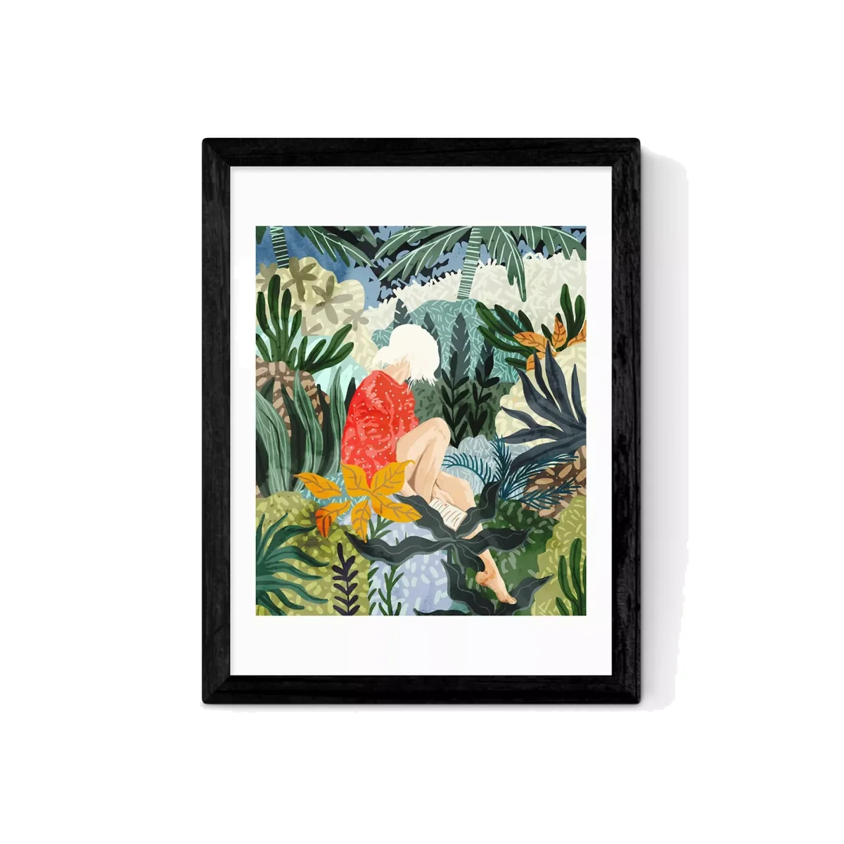 EAST END PRINTS 83 Oranges 'Distracted Reader' Framed Print – image 1