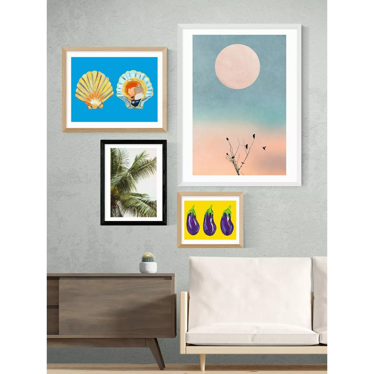 EAST END PRINTS Honeymoon Hotel 'Palms Above' Framed Print – image 2