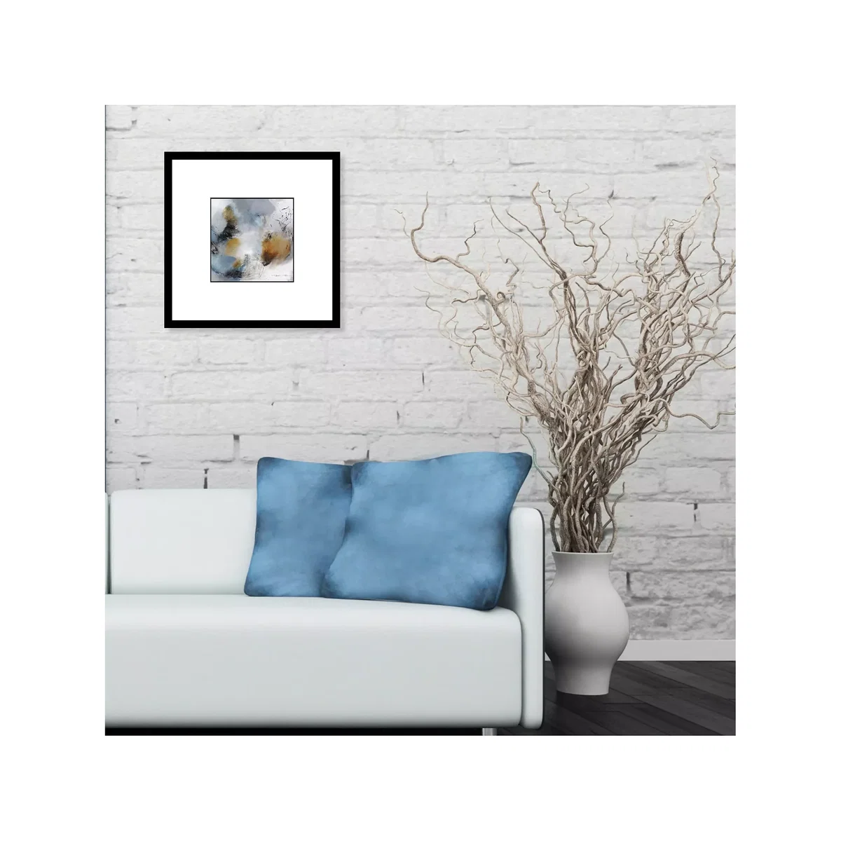 Natasha Barnes - Whispering Tide II Framed Print & Mount, 53.5 x 53.5cm, Yellow/Multi – image 2