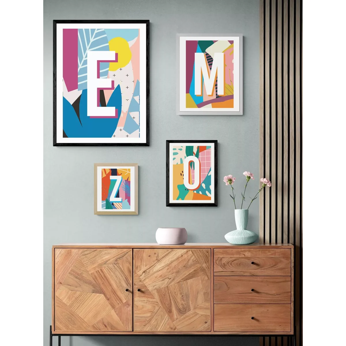 EAST END PRINTS Sei and Ru 'E Letter' Framed Print – image 2