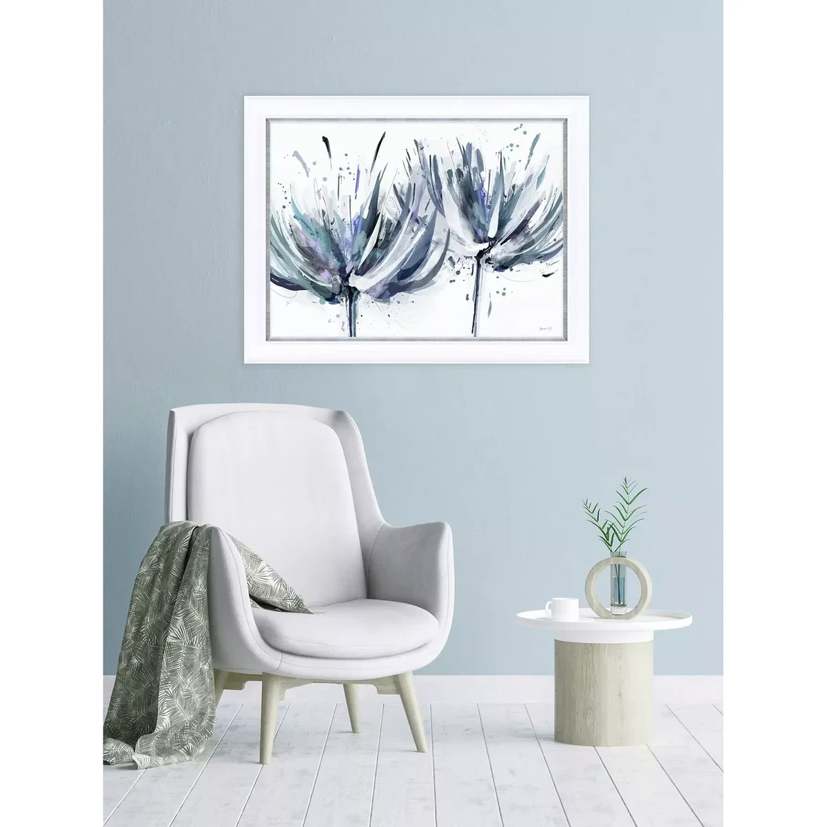 Green Lili - 'Teal Burst' Framed Print, 89 x 115cm, Teal/Purple – image 2