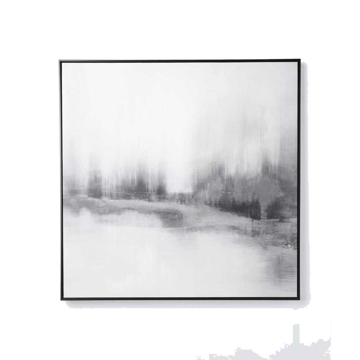 John Lewis 'Winter's Dream' Framed Canvas Print, 100 x 100cm, White/Grey – image 1