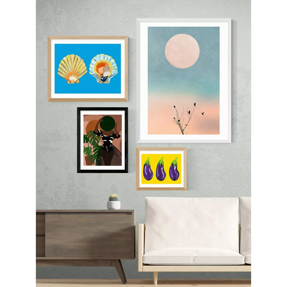 EAST END PRINTS Layover Art 'Beach Day' Framed Print – image 3